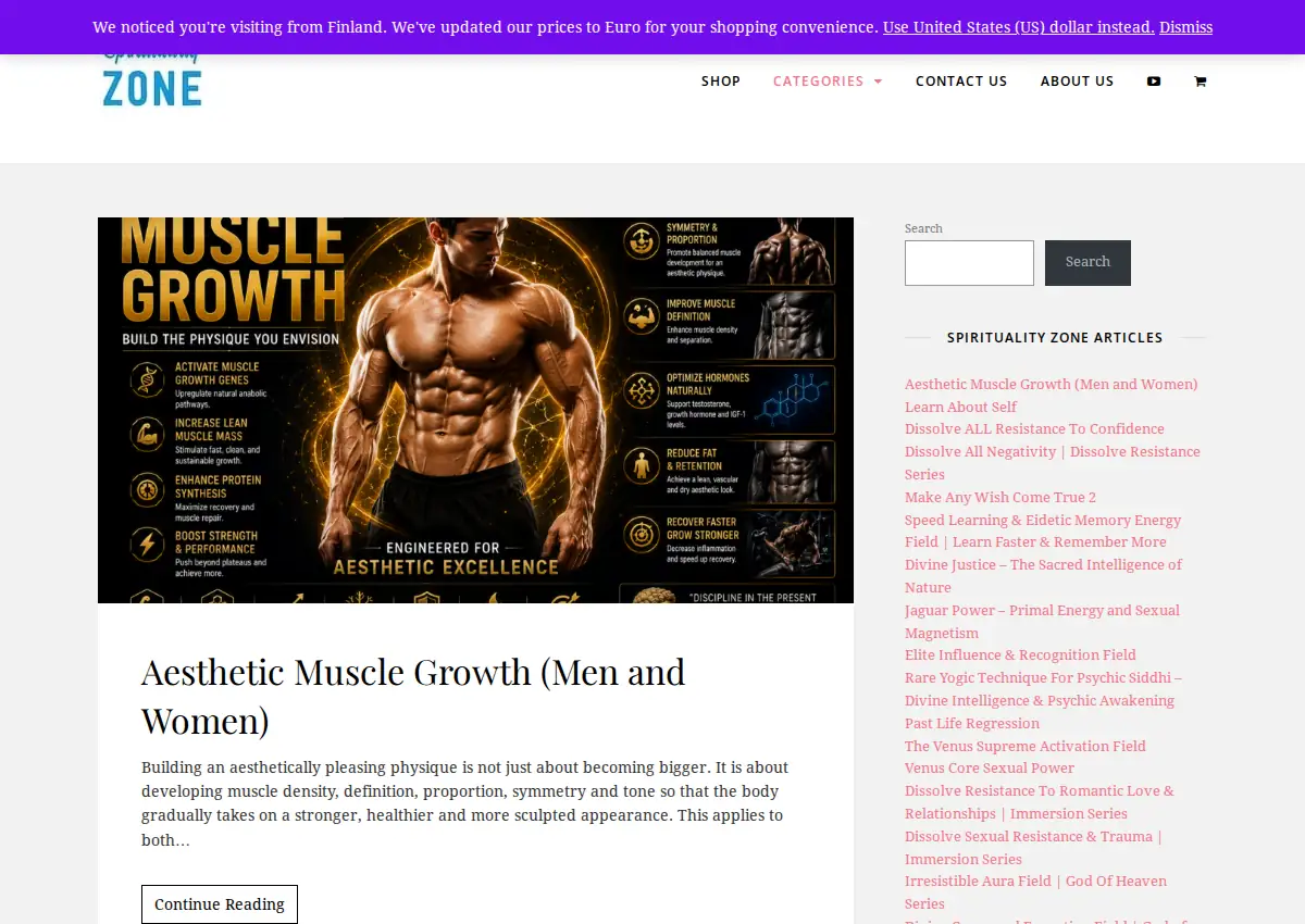 Store homepage