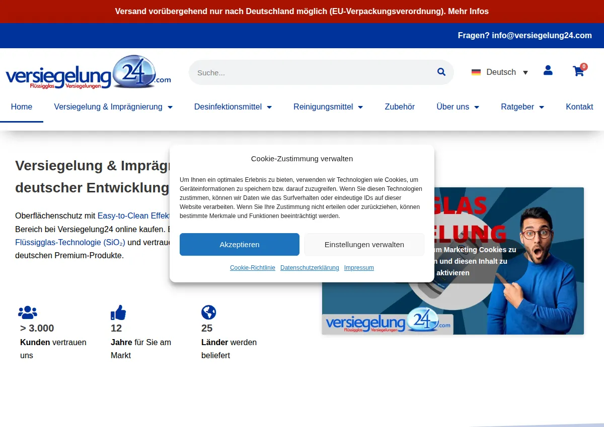 Store homepage