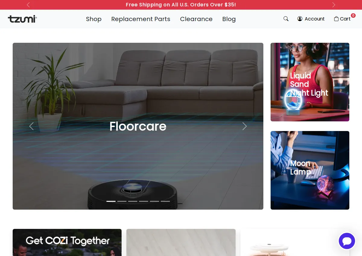 Store homepage