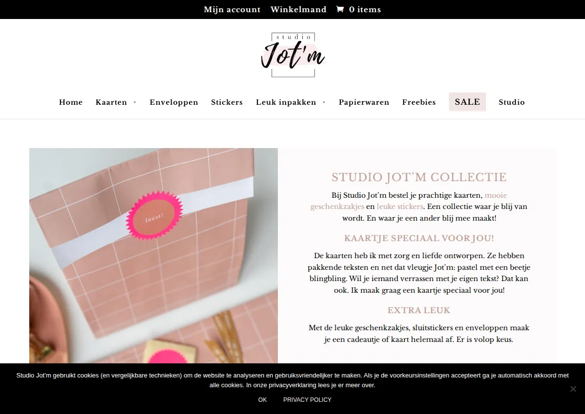 Store homepage