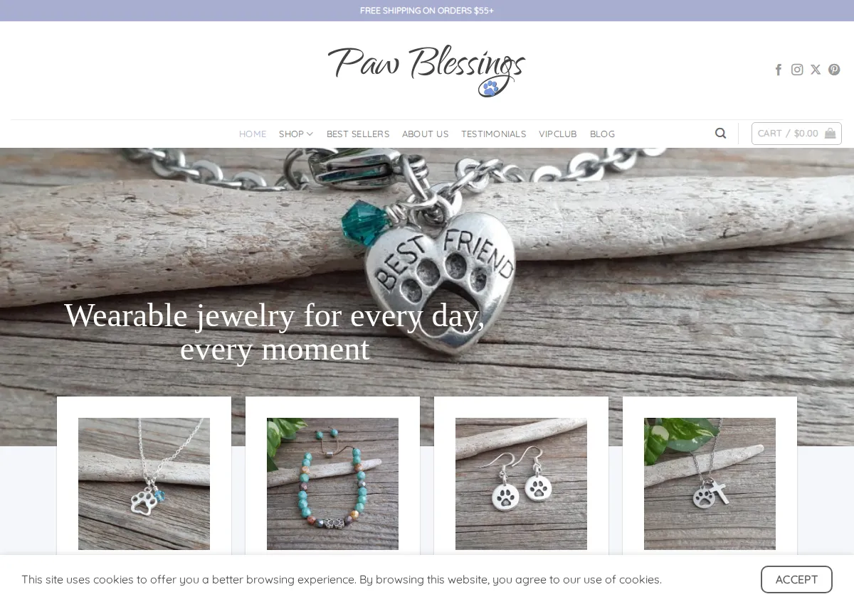 Store homepage