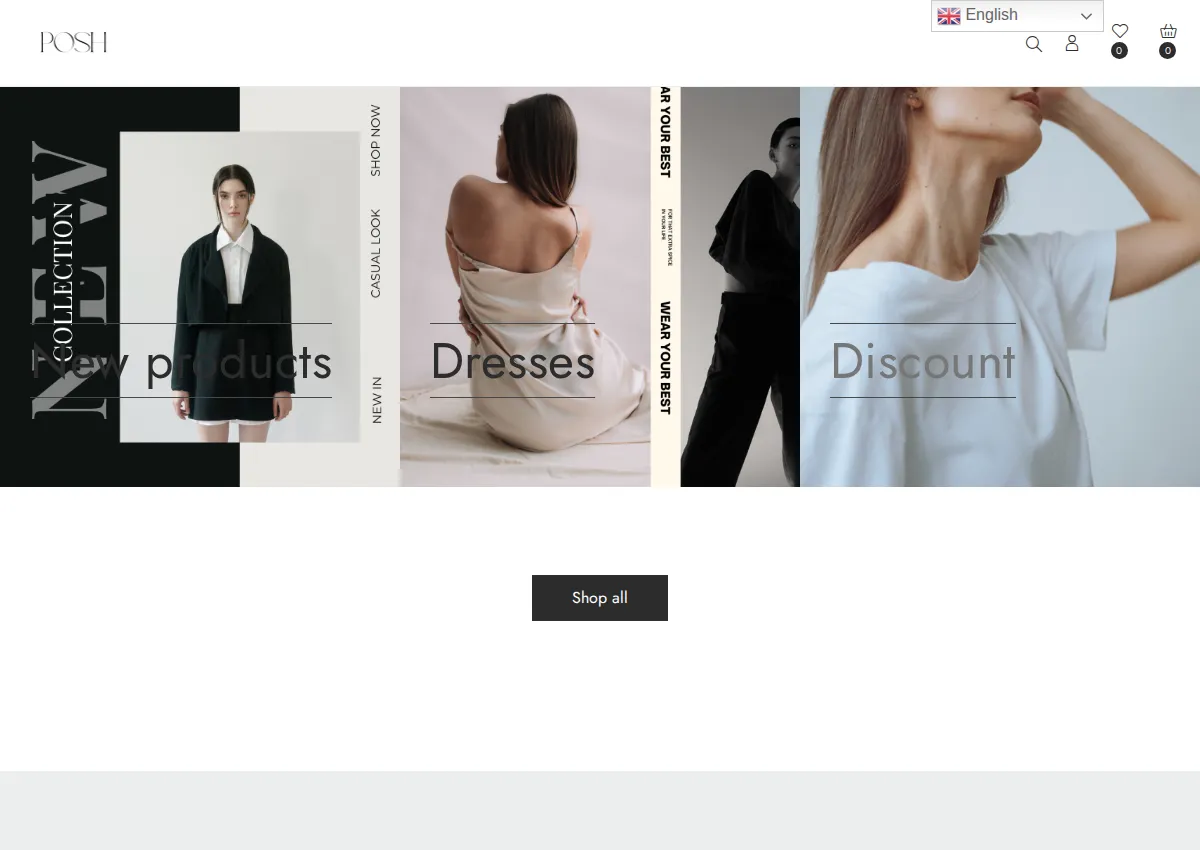 Store homepage