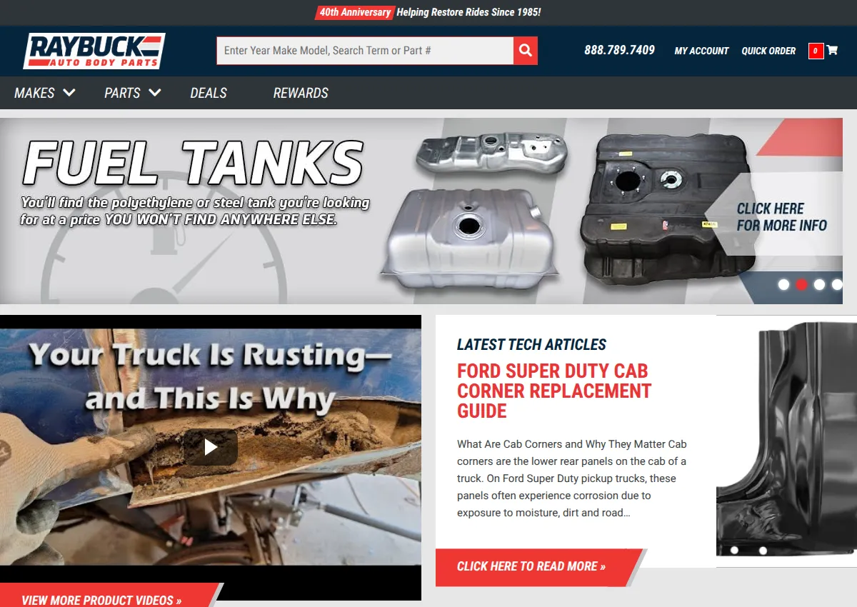Store homepage