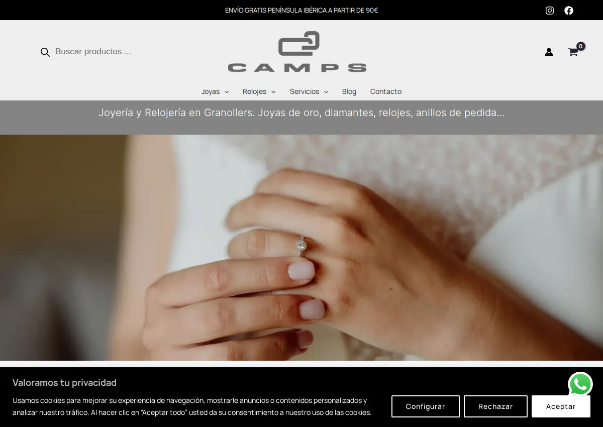 Store homepage