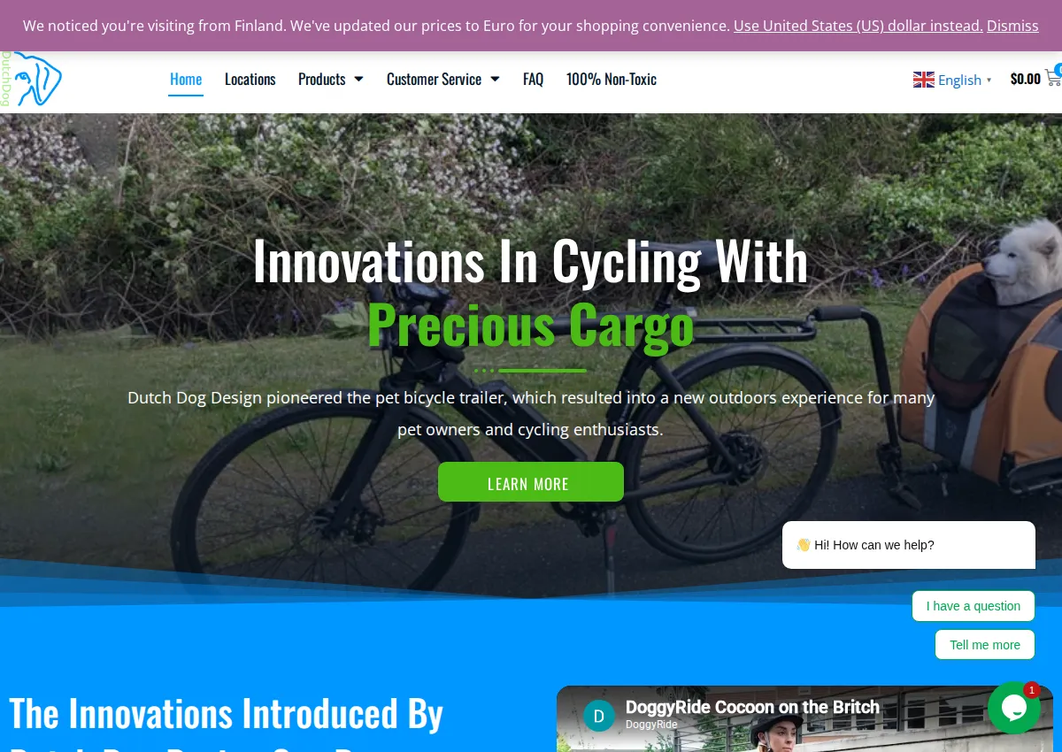 Store homepage