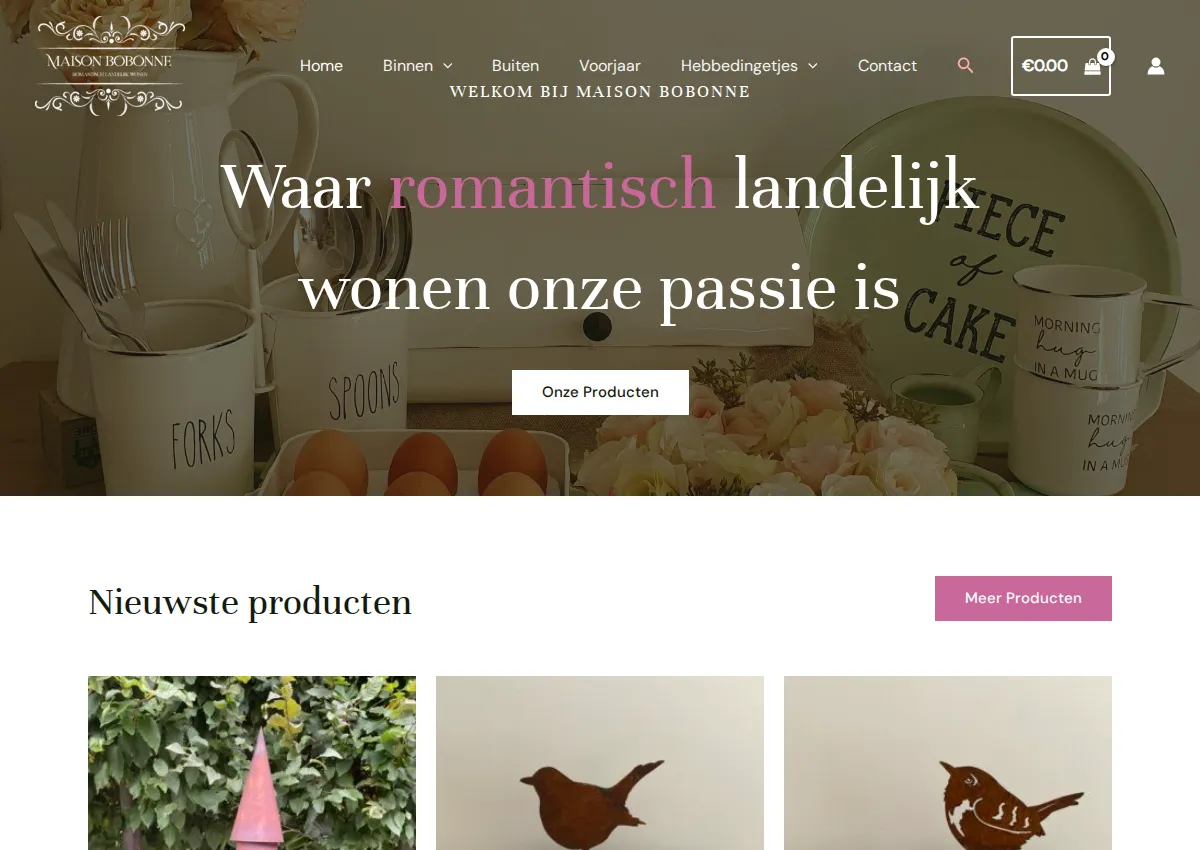 Store homepage