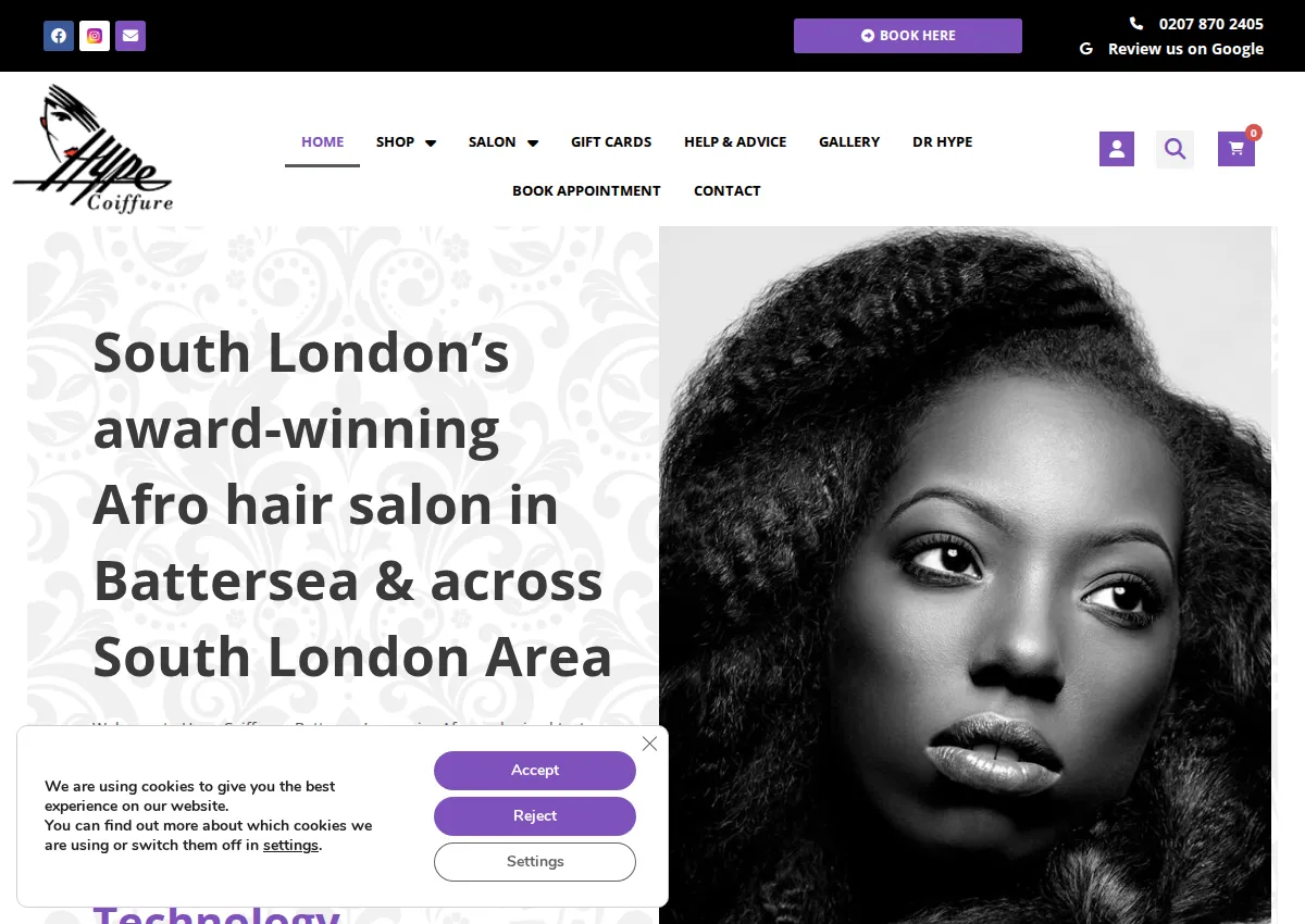 Store homepage