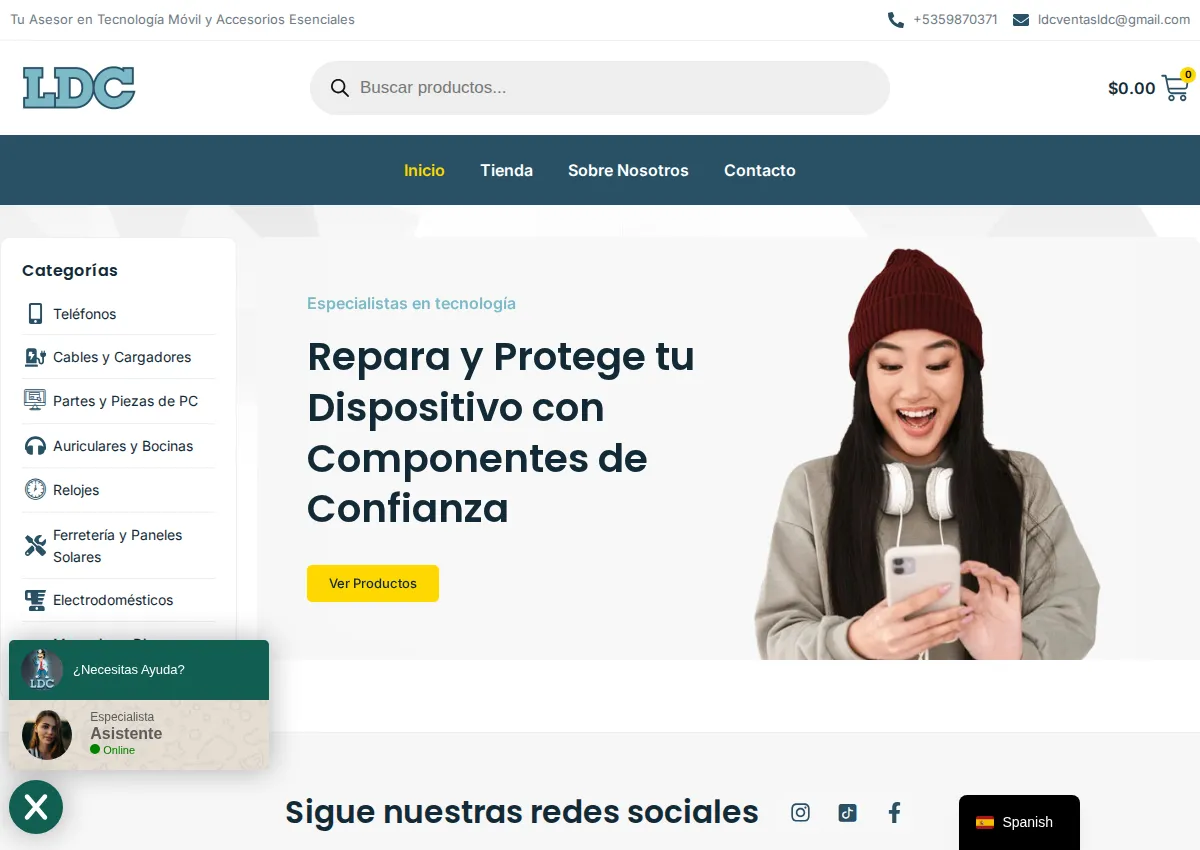 Store homepage