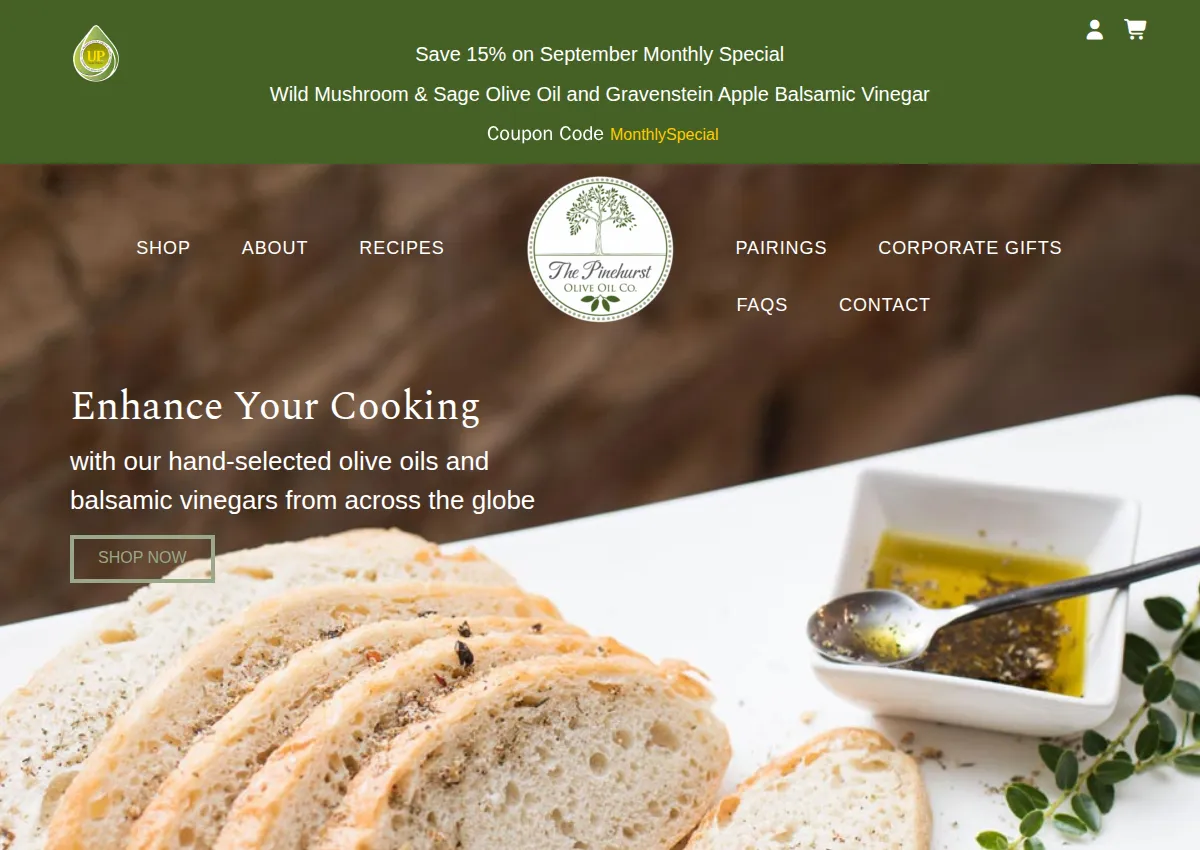 Store homepage