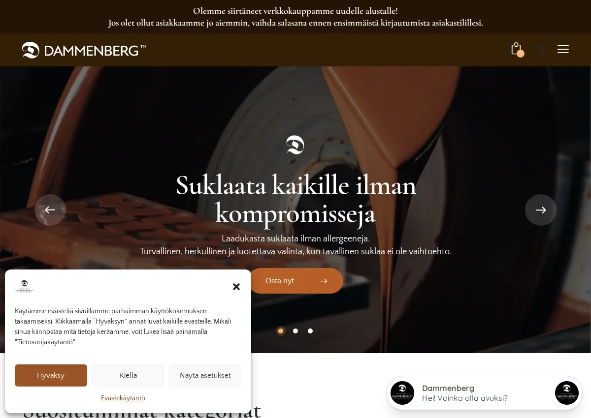 Store homepage
