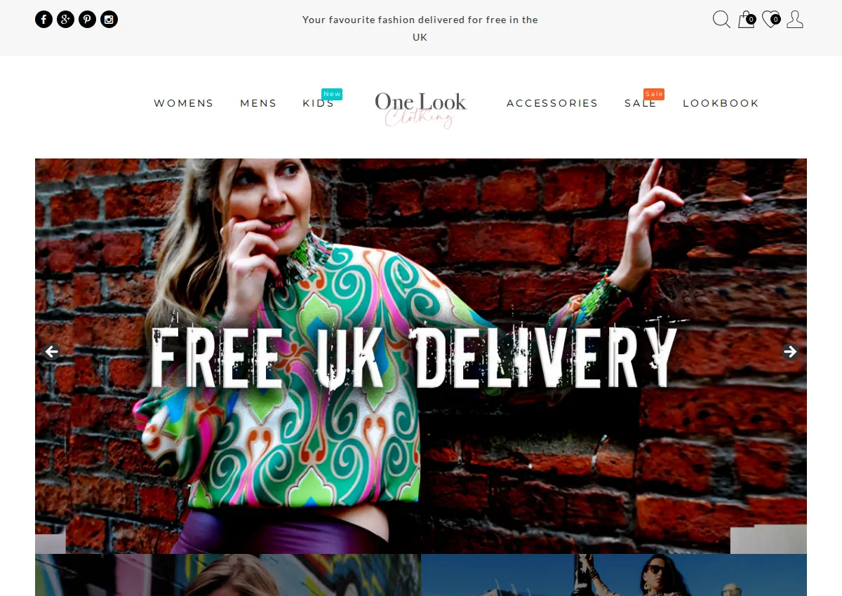 Store homepage