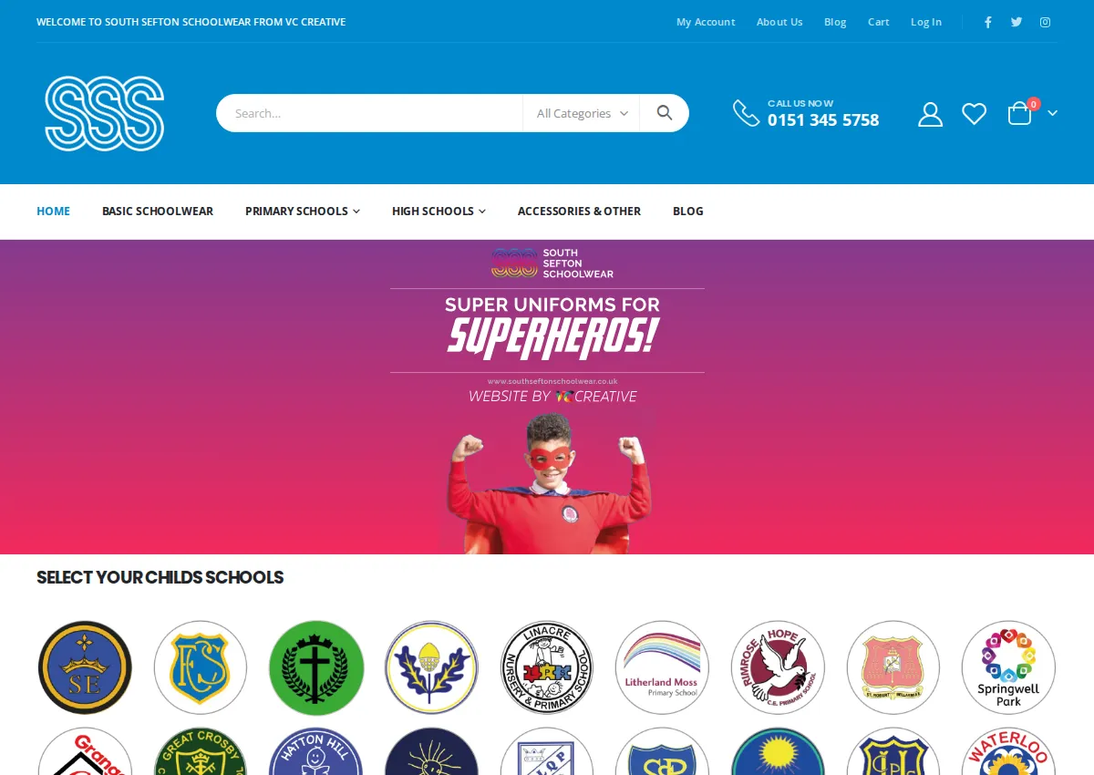 Store homepage
