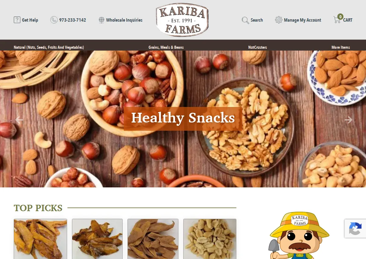 Store homepage