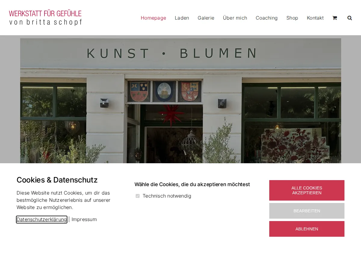 Store homepage