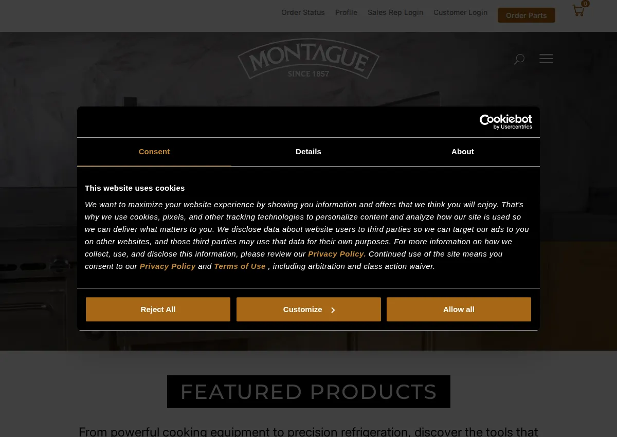 Store homepage