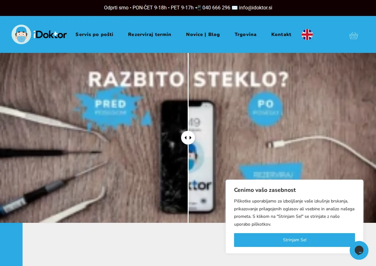 Store homepage
