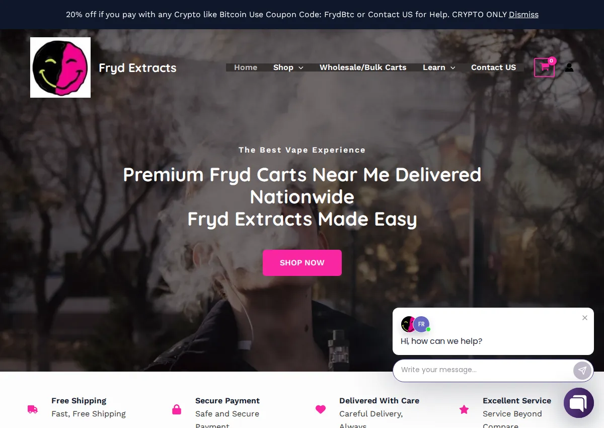 Store homepage