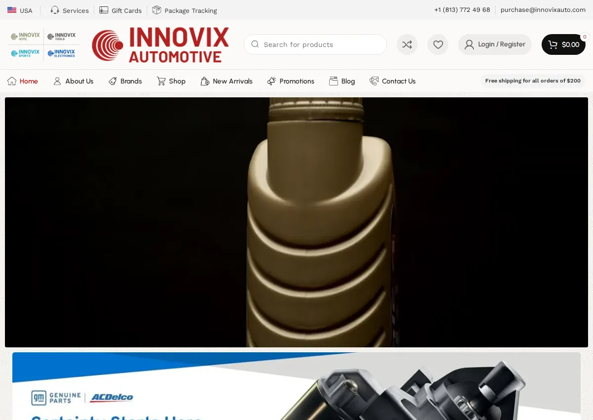 Store homepage