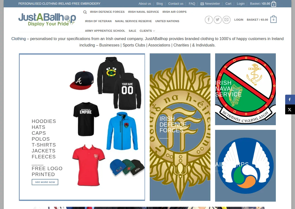 Store homepage