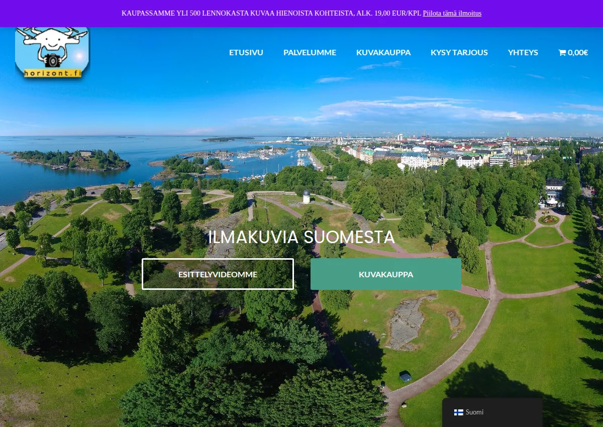 Store homepage