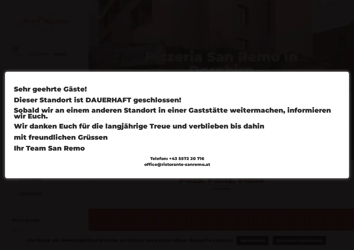 Store homepage