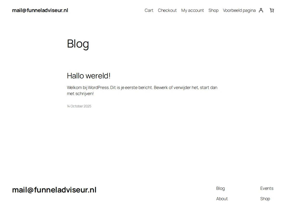 Store homepage