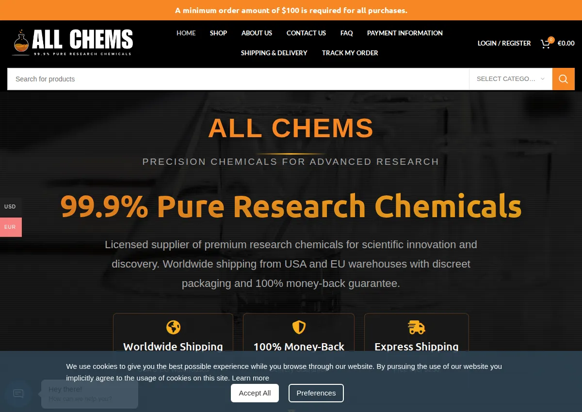 Store homepage