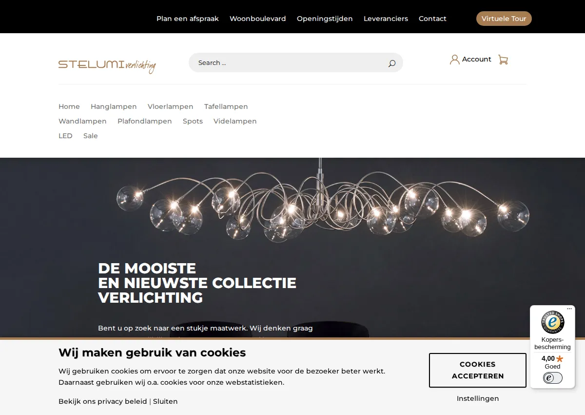 Store homepage