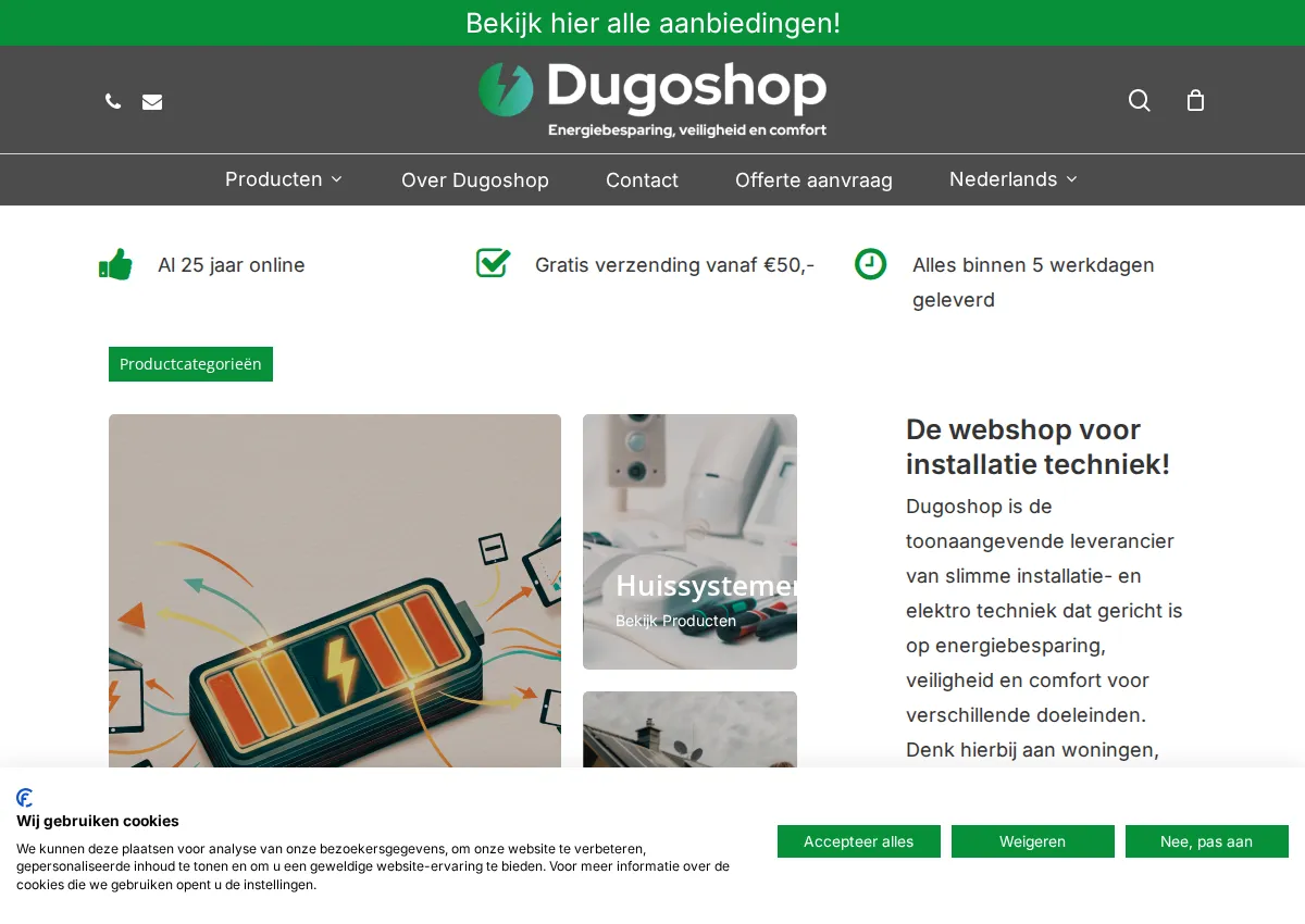 Store homepage