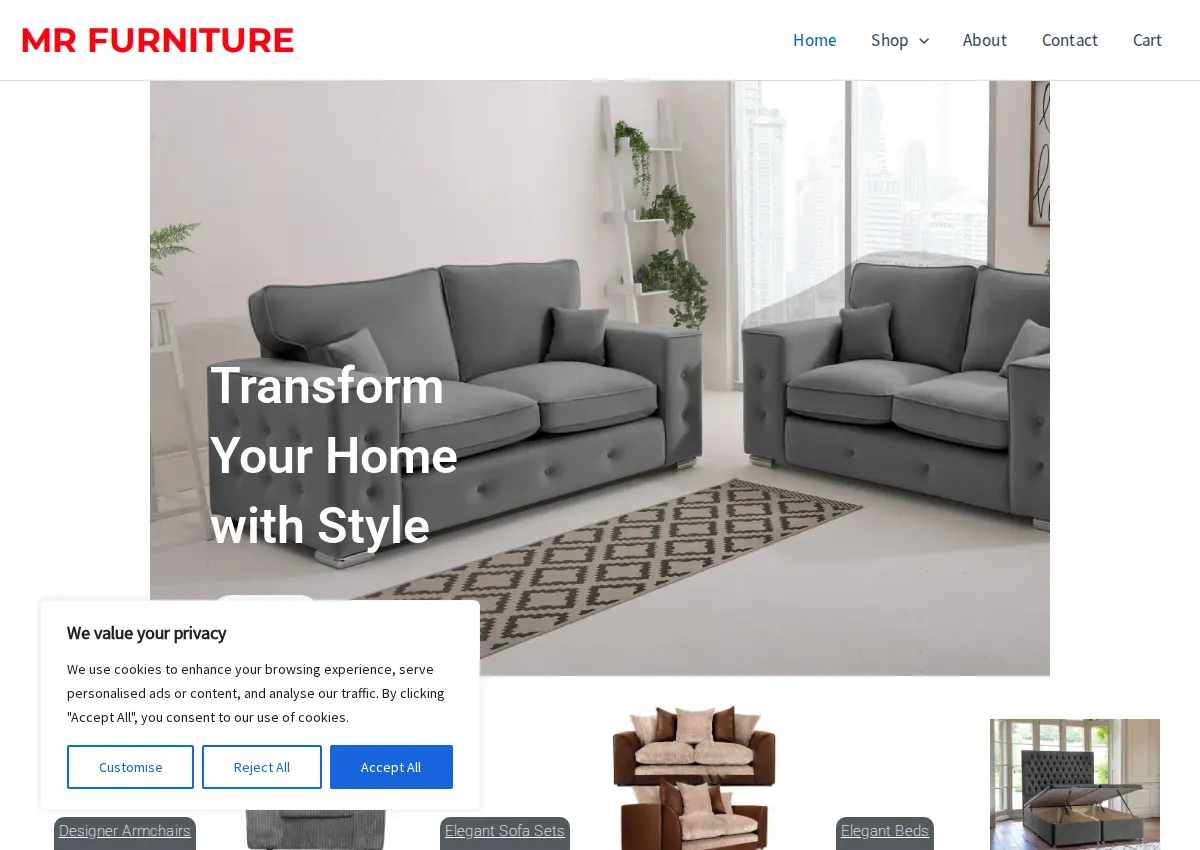 Store homepage