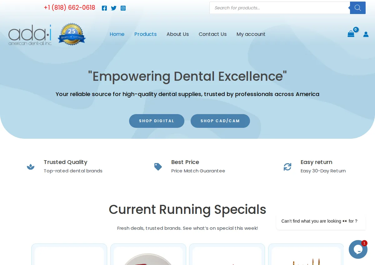 Store homepage