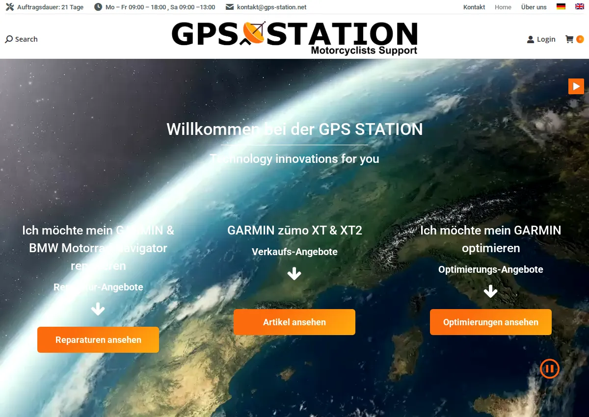 Store homepage