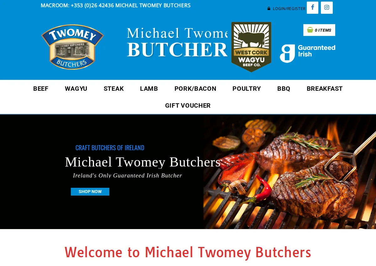 Store homepage