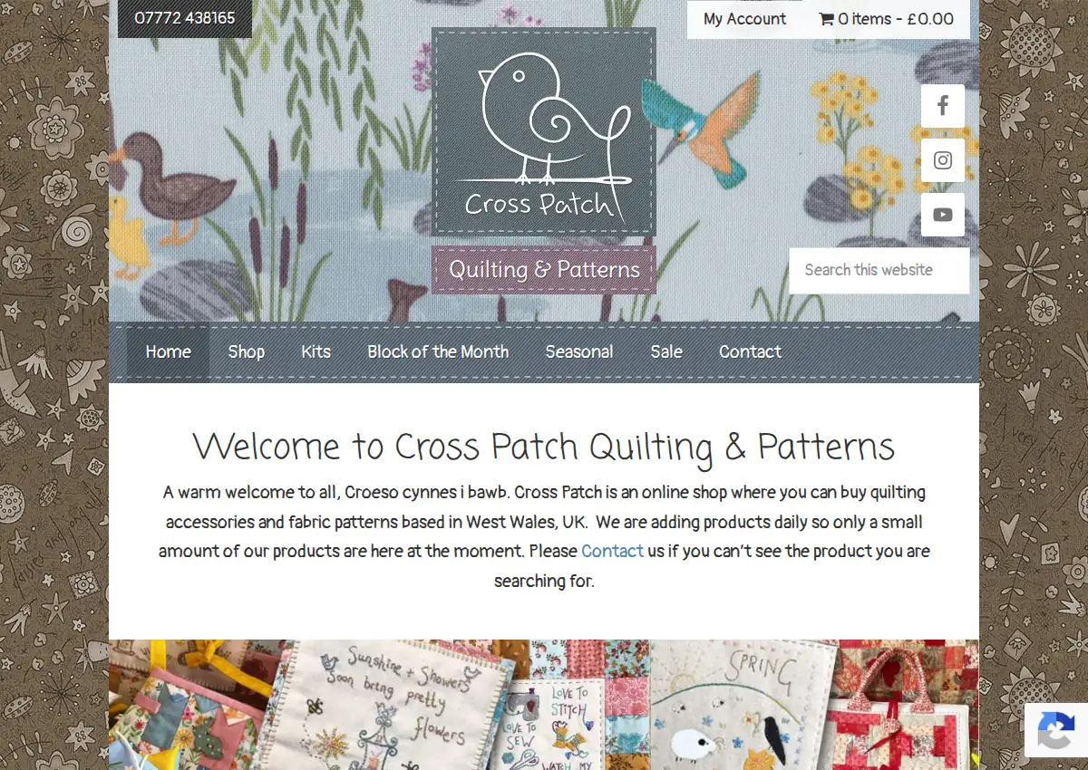 Store homepage