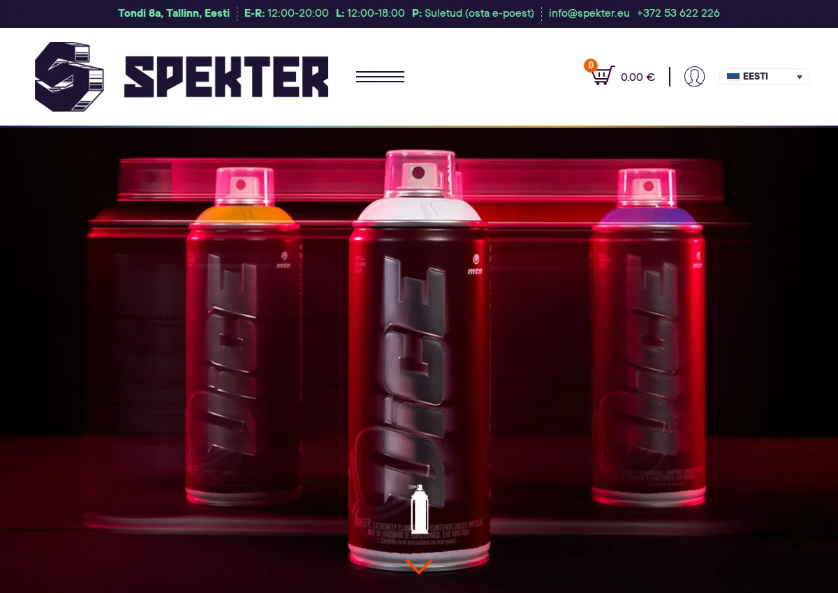 Store homepage