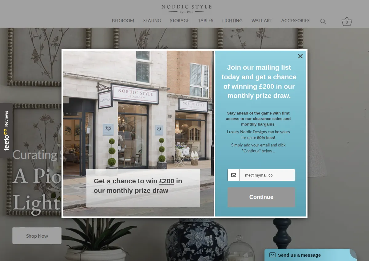Store homepage