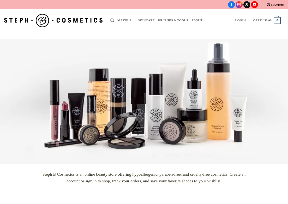 Store homepage