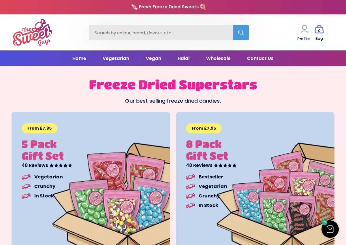 Store homepage
