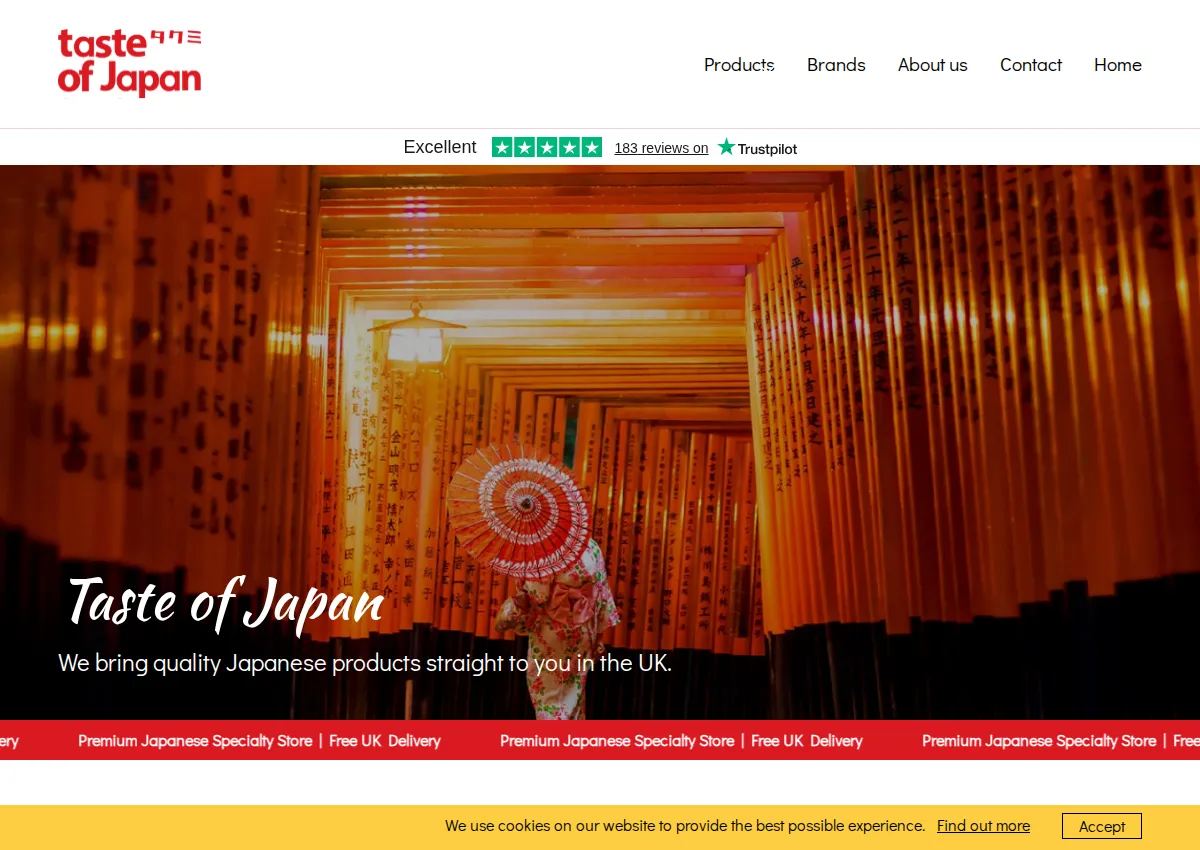 Store homepage