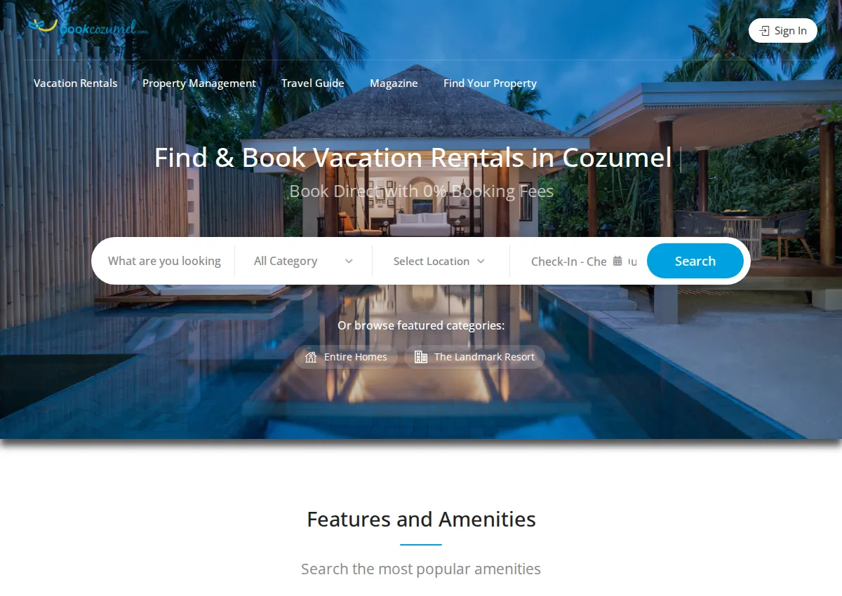 Store homepage