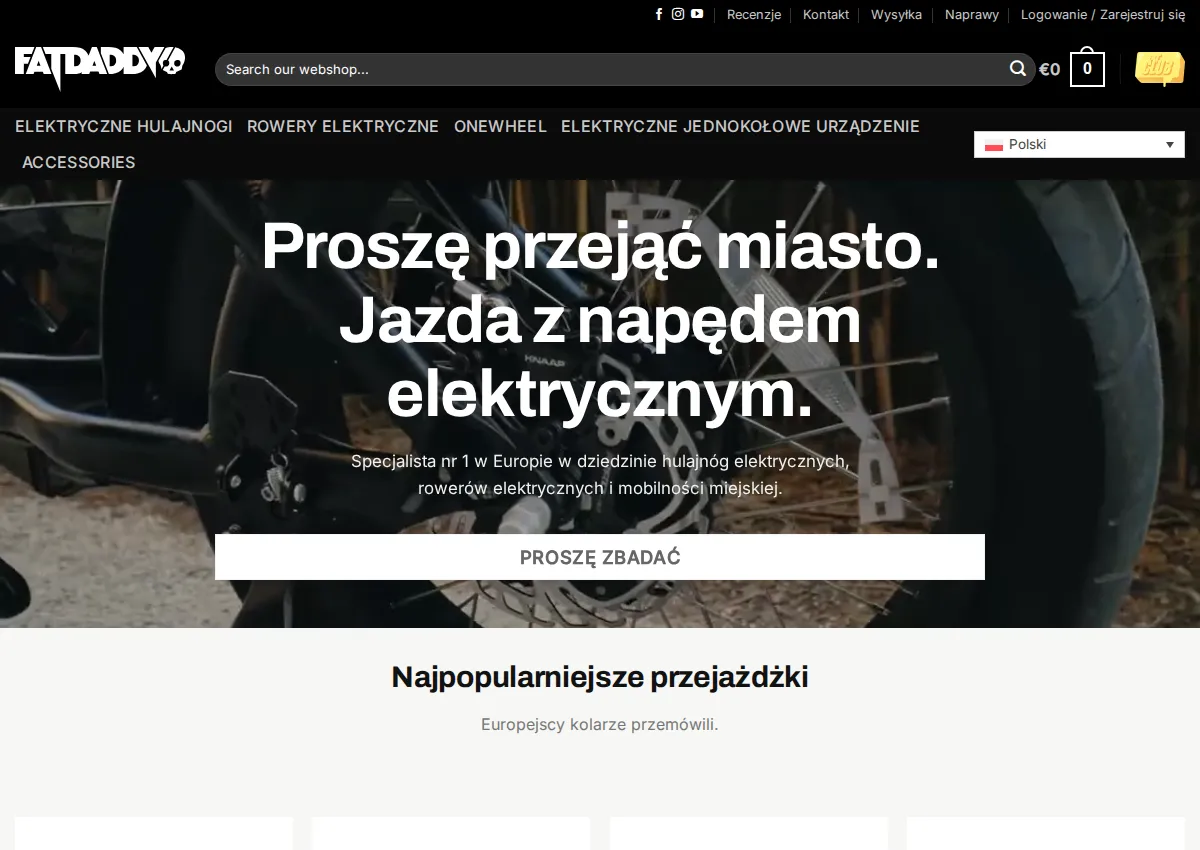 Store homepage