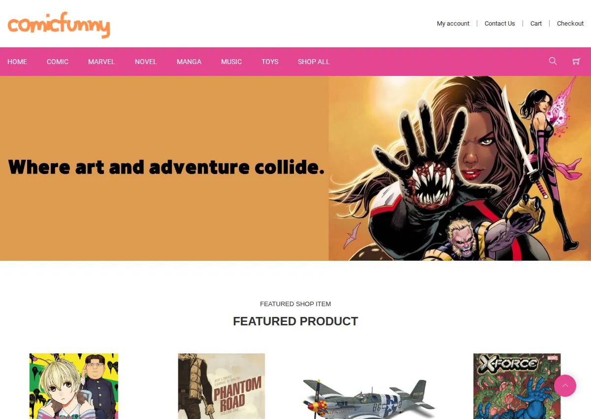 Store homepage