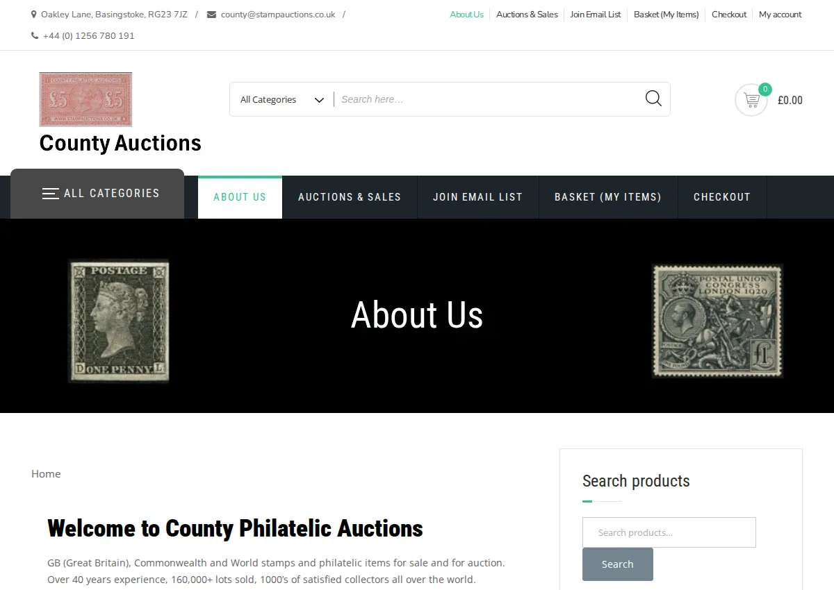 Store homepage