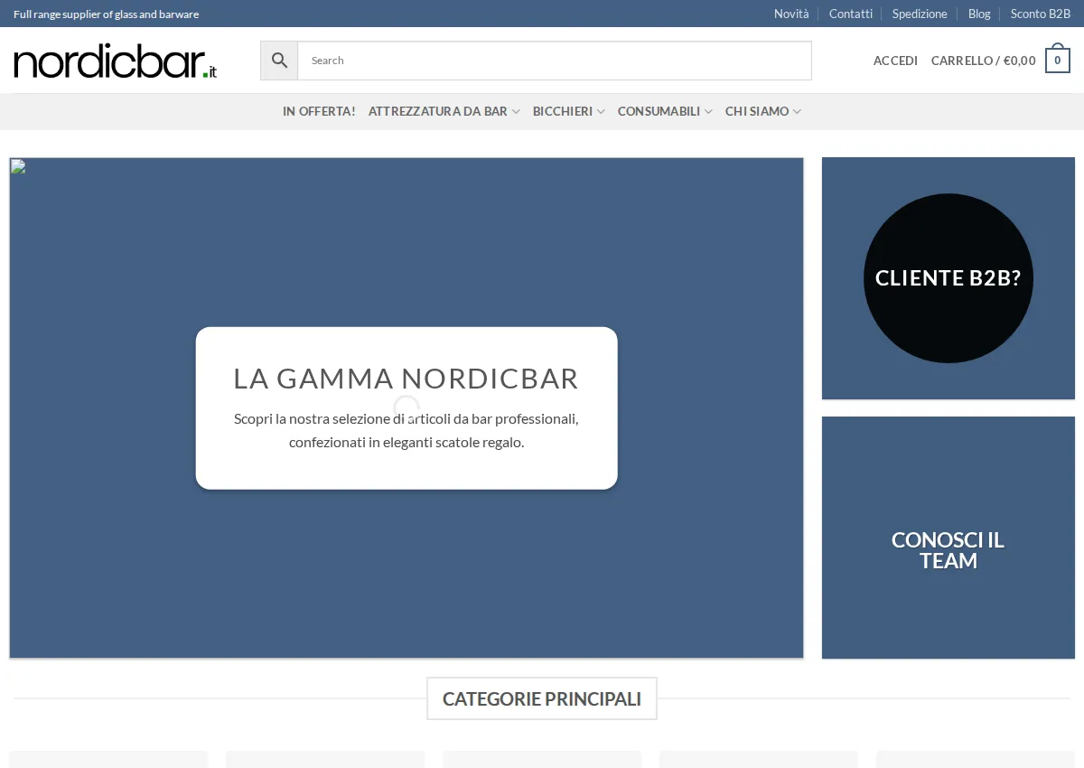 Store homepage