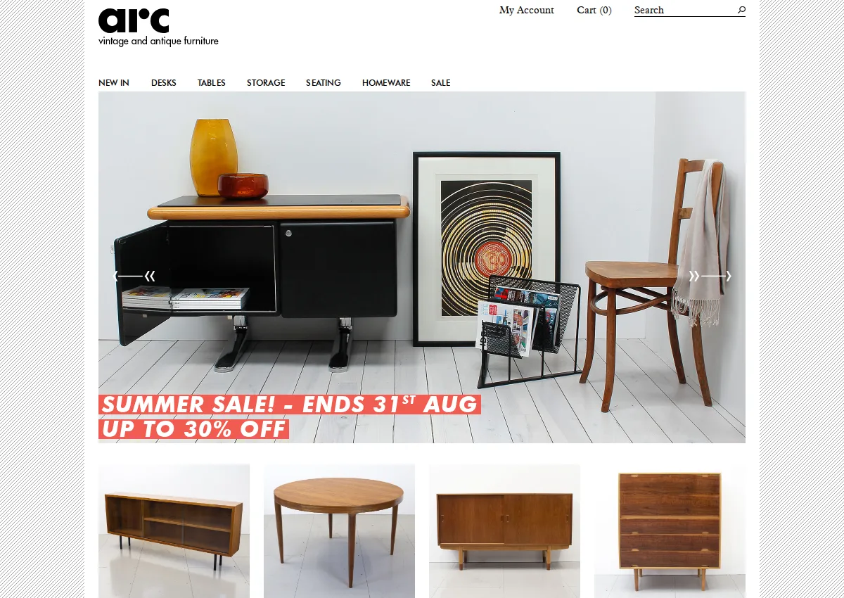Store homepage