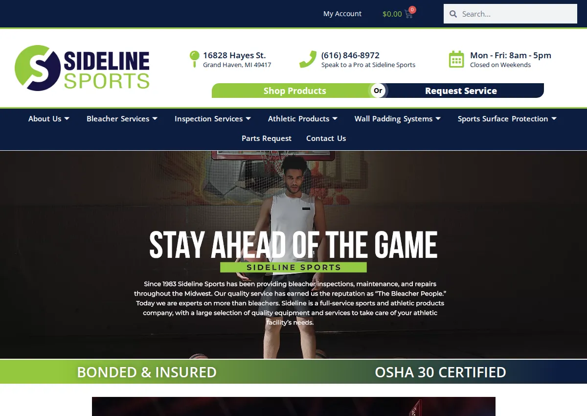 Store homepage
