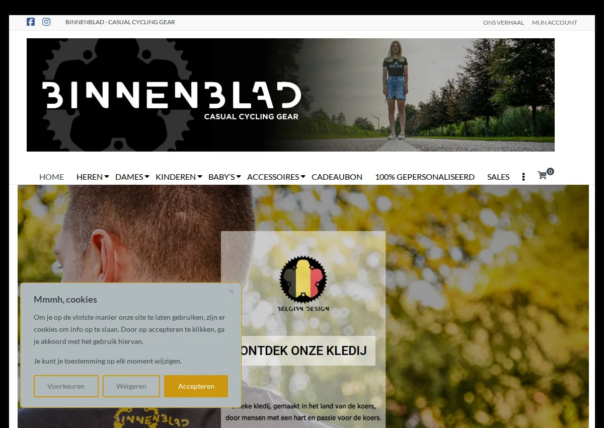 Store homepage