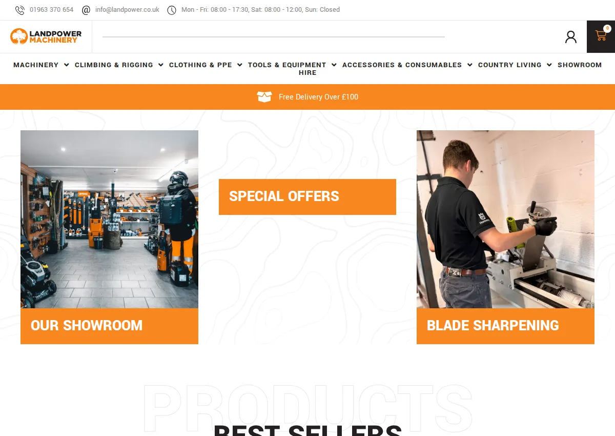 Store homepage