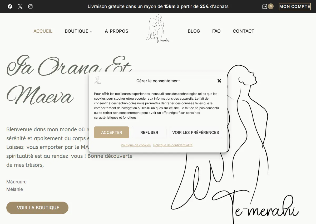 Store homepage