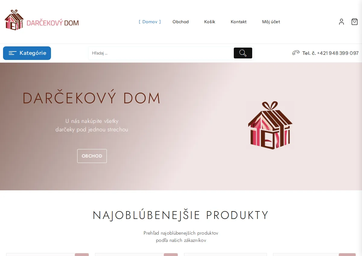 Store homepage